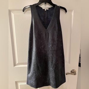 Navy Faux Leather Dress. Brand new never worn, tags still on.